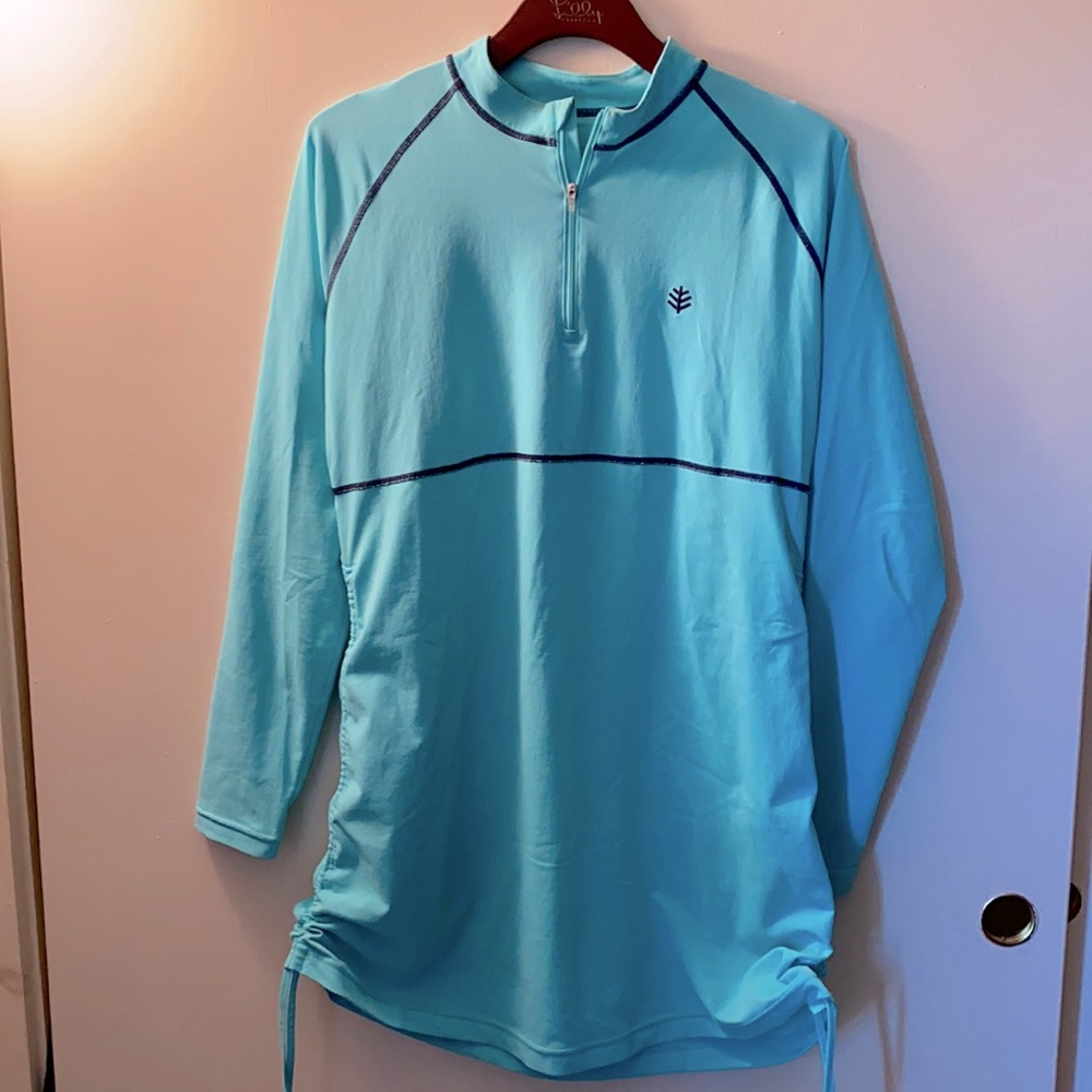 Coolibar women’s tunic blue size large